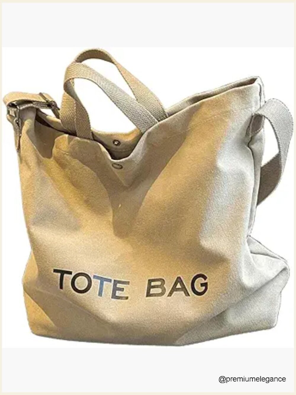 Large Capacity Canvas Tote Bag - Retro Commuter Handbag Shoulder Bag